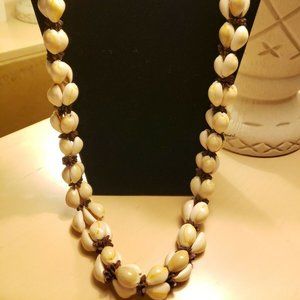 Large Vintage Cowrie Shell Necklace for Women or Men, Boho Necklace